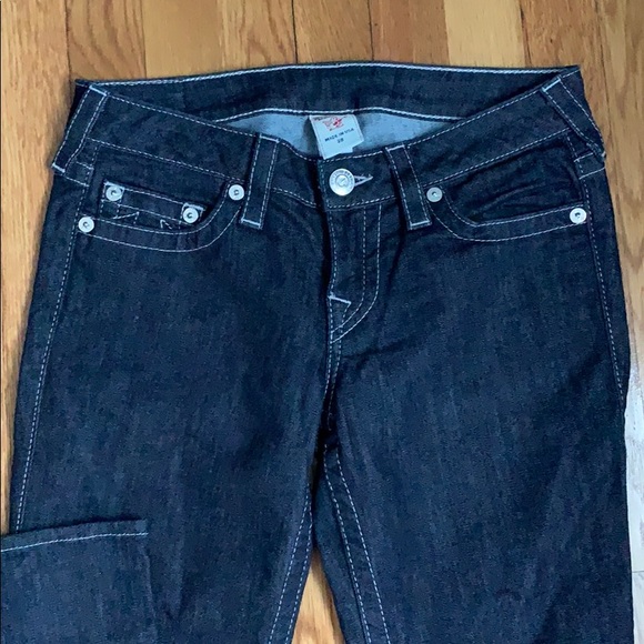 True Religion Boot Cut Jeans w/Swarovski Crystal - Picture 2 of 4